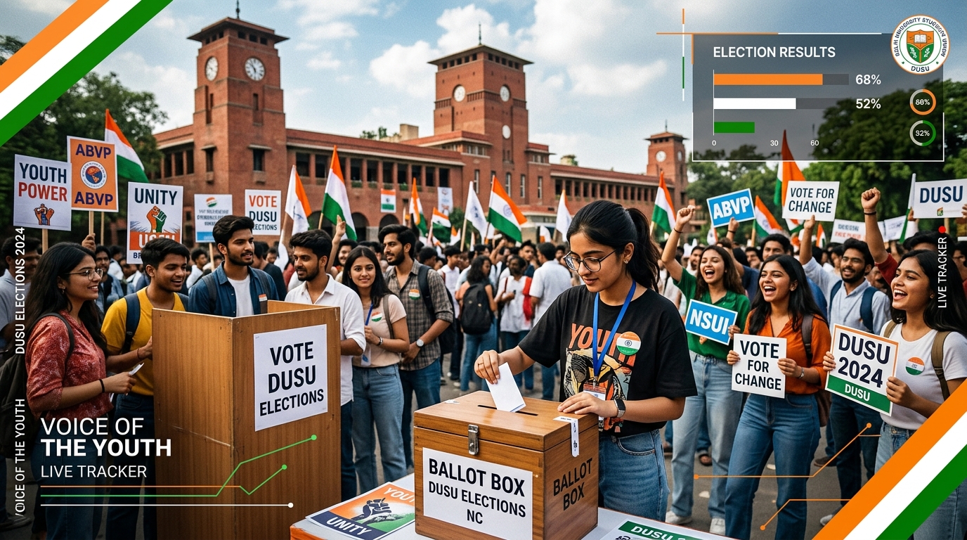 DUSU चुनाव परिणाम और जेन-ज़ी की वैचारिक स्पष्टता: 'छात्रों की गूंज' प्रोपेगैंडा का पर्दाफाश, वाम-NSUI की हताशा और CJP के AAP 2.0 शैडो विंग होने का खुलासा